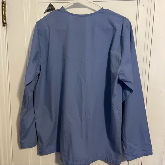 AMS Scrub. Blue. Snap buttons large - Picture 4 of 7